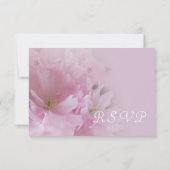 Lovely roze cherry blossom spring bruiloft RSVP (Achterkant)