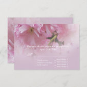 Lovely roze cherry blossom spring bruiloft RSVP (Voorkant / Achterkant)