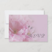 Lovely roze cherry blossom spring bruiloft RSVP Kaartje (Achterkant)