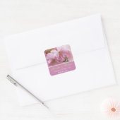 Lovely roze cherry blossom spring bruiloft sticker (Envelop)