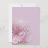 Lovely roze cherry blossom spring vrijgezellenfees kaart (Achterkant)