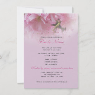 Lovely roze cherry blossom spring vrijgezellenfees kaart