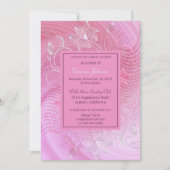 Lovely Roze en Floral Bridal Shower Uitnodiging (Voorkant)