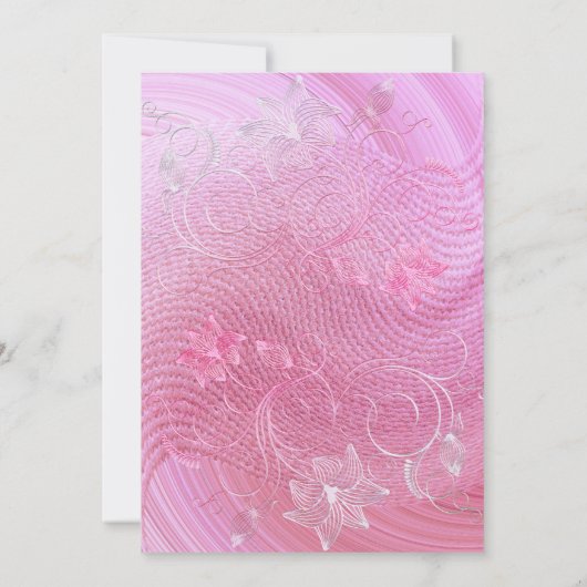 Lovely Roze en Floral Bridal Shower Uitnodiging (Achterkant)