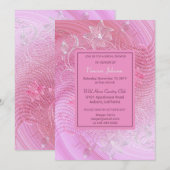 Lovely Roze en Floral Bridal Shower Uitnodiging (Voorkant / Achterkant)