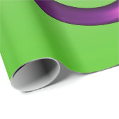 Lovely roze Green Hearts Modern Abstract Fractal Cadeaupapier (Rol Hoek)