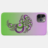 Lovely roze Green Hearts Modern Abstract Fractal Case-Mate iPhone Case (Achterkant (horizontaal))