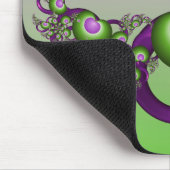 Lovely roze Green Hearts Modern Abstract Fractal Muismat (Hoek)