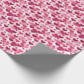 Lovely roze Hearts Patroon Cadeaupapier (Hoek)