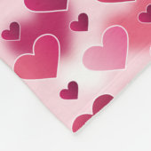 Lovely roze Hearts Patroon Fleece Deken (Hoek)