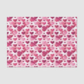 Lovely roze Hearts Patroon Tissuepapier (Voorkant)