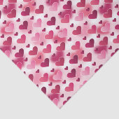 Lovely roze Hearts Patroon Tissuepapier (Detail)