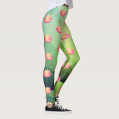 Lovely roze Lotus Flower Pattern Leggings (Rechts)