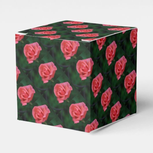 Lovely Roze Rose Bedankdoosjes (Voorkant Zijde)