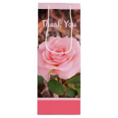 Lovely Roze Rose Wijn Cadeautas (Voorkant)