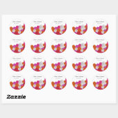 Lovely Rozen Wedding sticker-2 Ronde Sticker (Vel)