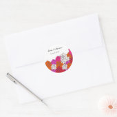Lovely Rozen Wedding sticker-2 Ronde Sticker (Envelop)