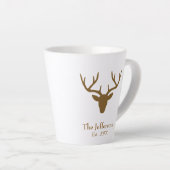 Lovely Rustic Deer Head Latte Mok (Rechterhoek)