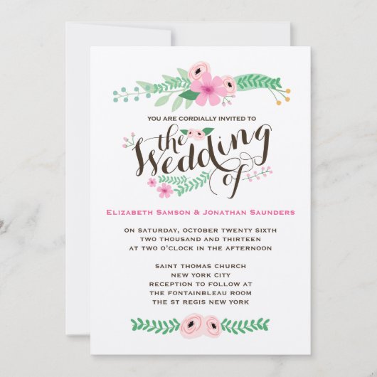 Lovely Rustic Garden Wedding Uitnodiging (Voorkant)