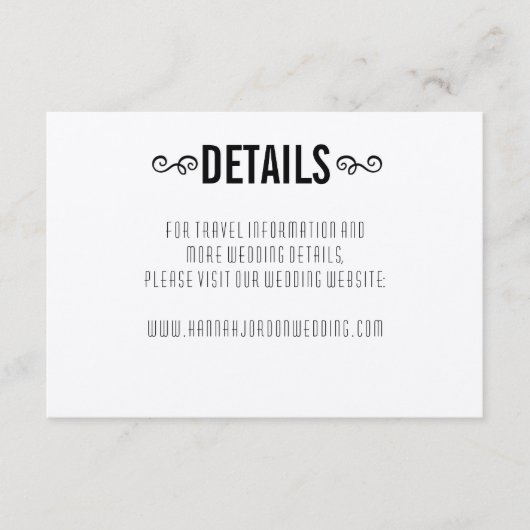 Lovely Rustic Kraft Wedding Details Informatiekaartje (Voorkant)