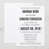 Lovely Rustic Kraft Wedding Kaart (Voorkant / Achterkant)