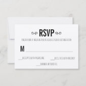 Lovely Rustic Kraft Wedding RSVP Kaart (Voorkant)