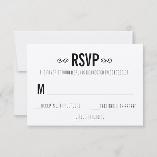 Lovely Rustic Kraft Wedding RSVP Kaart (Voorkant)