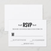 Lovely Rustic Kraft Wedding RSVP Kaart (Voorkant / Achterkant)