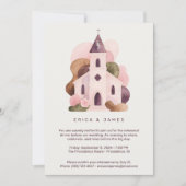 Lovely Rustic Pink Church Wedding Rehearsal Dinner Kaart (Voorkant)