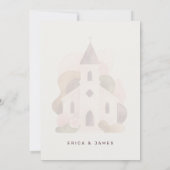Lovely Rustic Pink Church Wedding Rehearsal Dinner Kaart (Achterkant)