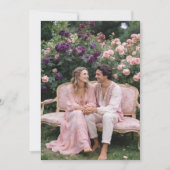 Lovely Rustic Pink Shades Church Wedding  Kaart (Voorkant)