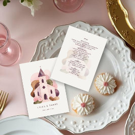 Lovely Rustic Pink Tones Church Wedding Menu