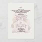 Lovely Rustic Pink Tones Church Wedding Menu (Achterkant)