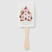 Lovely Rustic Pink Tones Church Wedding Program Handwaaier (Voorkant)