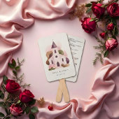 Lovely Rustic Pink Tones Church Wedding Program Handwaaier