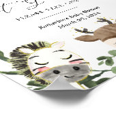 Lovely Safari Animals Baby shower Sanitization Sig Poster (Hoek)