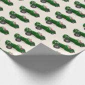 Lovely Santa Claus Jaguar SS 90-chauffeur Cadeaupapier (Hoek)