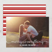 LOVELY SCRIPT Holiday-fotokaarten Feestdagenkaart (Voorkant / Achterkant)