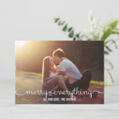 LOVELY SCRIPT Holiday-fotokaarten Feestdagenkaart (Staand voorkant)