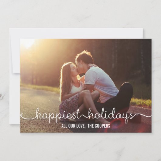 LOVELY SCRIPT Holiday-fotokaarten Feestdagenkaart (Voorkant)