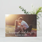 LOVELY SCRIPT Holiday-fotokaarten Feestdagenkaart (Staand voorkant)