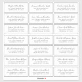 Lovely Script White Individual Adresetiketten Sticker (Vel)