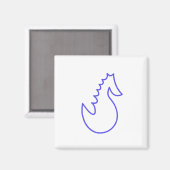 Lovely Seahorse Magneet (Voorkant / Achterkant)