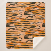 Lovely seamless tiger pattern,peach colour sherpa deken (Voorkant)