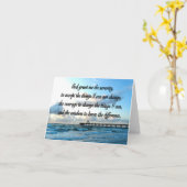 LOVELY SERENITY PRAYER OCEAN EN WAVT FOTO KAART (Gele Bloem)
