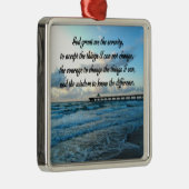 LOVELY SERENITY PRAYER OCEAN EN WAVT FOTO METALEN ORNAMENT (Rechts)