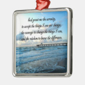 LOVELY SERENITY PRAYER OCEAN EN WAVT FOTO METALEN ORNAMENT (Links)