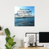 LOVELY SERENITY PRAYER OCEAN EN WAVT FOTO POSTER (Thuiskantoor)