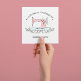 Lovely Sewing Machine Clothing Veranderingen Vierkante Visitekaartje