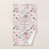Lovely Shabby Chic Pink-kerstpatroon Bad Handdoek (Handdoek)